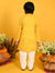 Saka Designs Boys Yellow Bandhani Printed Kurta With White Payjama