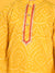 Saka Designs Boys Yellow Bandhani Printed Kurta With White Payjama