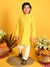 Saka Designs Boys Yellow Embroidered Kurta with Payjama