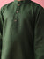 Saka Designs Boys Dark Green Kurta With White Payjama