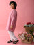 Saka Designs Boys Dark Peach Kurta With White Payjama