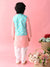 Saka Designs Boys Pink Kurta With Printed jacket & Payjama