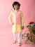 Saka Designs Boys Teal Kurta With Floral Printed jacket & Payjama