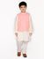 Saka Designs Boys Cotton Kurta And Pyjama With Embroidered Jacket