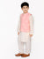 Saka Designs Boys Cotton Kurta And Pyjama With Embroidered Jacket