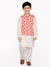 Saka Designs Boys Cotton Kurta & Pyjama With Printed Jacket