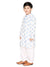 Saka Designs Boys White & Blue Cotton Embroidered Kurta & Salwar