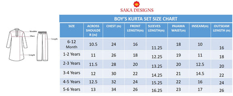 Saka Designs Boys Ivory Kurta And Pyjama