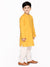 Saka Designs Boys Cotton Mustard Embroidered Kurta And Pyjama