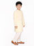 Saka Designs Boys Yellow Cotton Kurta & Pyjama