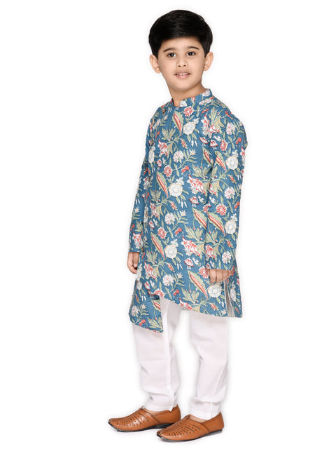 Saka Designs Boys Cotton Printed Achkam With Pyjama