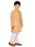 Saka Designs Boys Yellow Cotton Printed Kurta And Pyjama