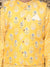 Saka Designs Yellow Kurta & Jacket With All Over Foil Print For Boys With Off White Paijama