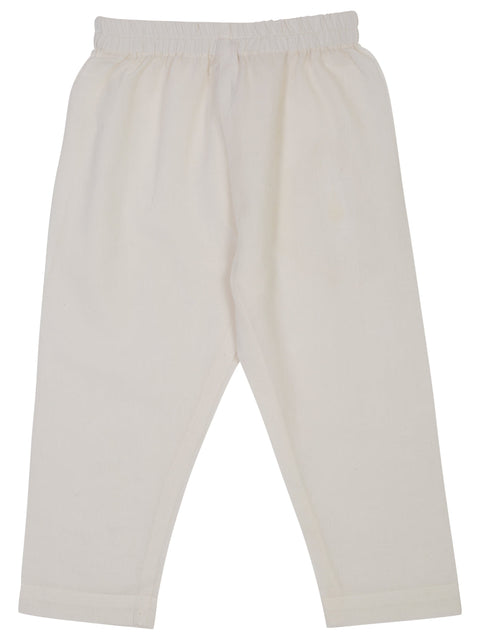 Saka Designs Emberoidered Cotton Kurta Pajama Set  boys for Orange & White