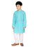 Saka Designs Boys Blue Cotton Kurta & Pyjama With Jacket