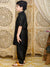 Saka Designs Black Cotton Pathani Kurta Salwar Set For Boys