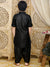 Saka Designs Black Cotton Pathani Kurta Salwar Set For Boys