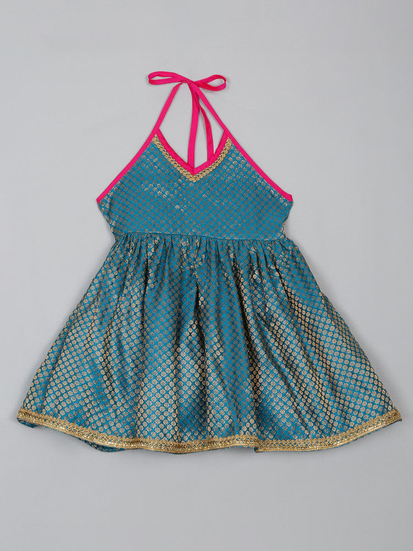 saka-designs-teal-greean-and-magenta-halter-neck-dhoti-jhabla