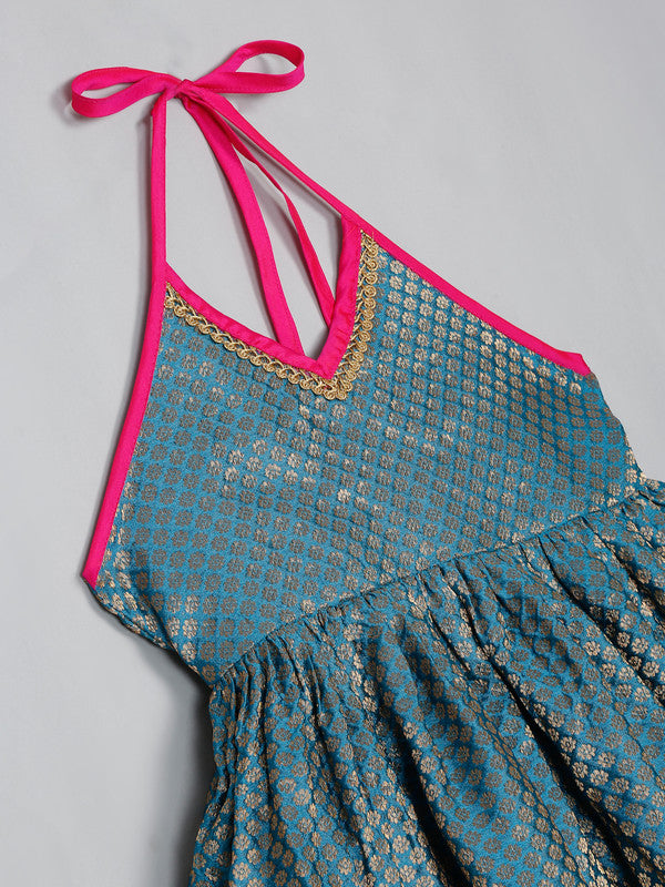 saka-designs-teal-greean-and-magenta-halter-neck-dhoti-jhabla