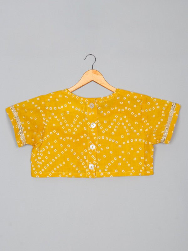 saka-designs-girls-cotton-printed-round-neck-lehenga-choli-with-dupatta-mustard-red