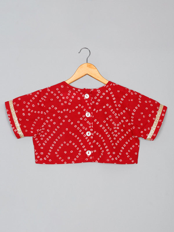 saka-designs-girls-cotton-printed-round-neck-lehenga-choli-with-dupatta-red-mustard