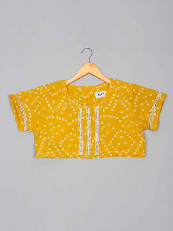 saka-designs-girls-cotton-printed-round-neck-lehenga-choli-with-dupatta-yellow