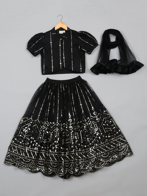 saka-designs-heavy-embroidery-and-mirror-work-black-lehanga-choli-with-dupatta