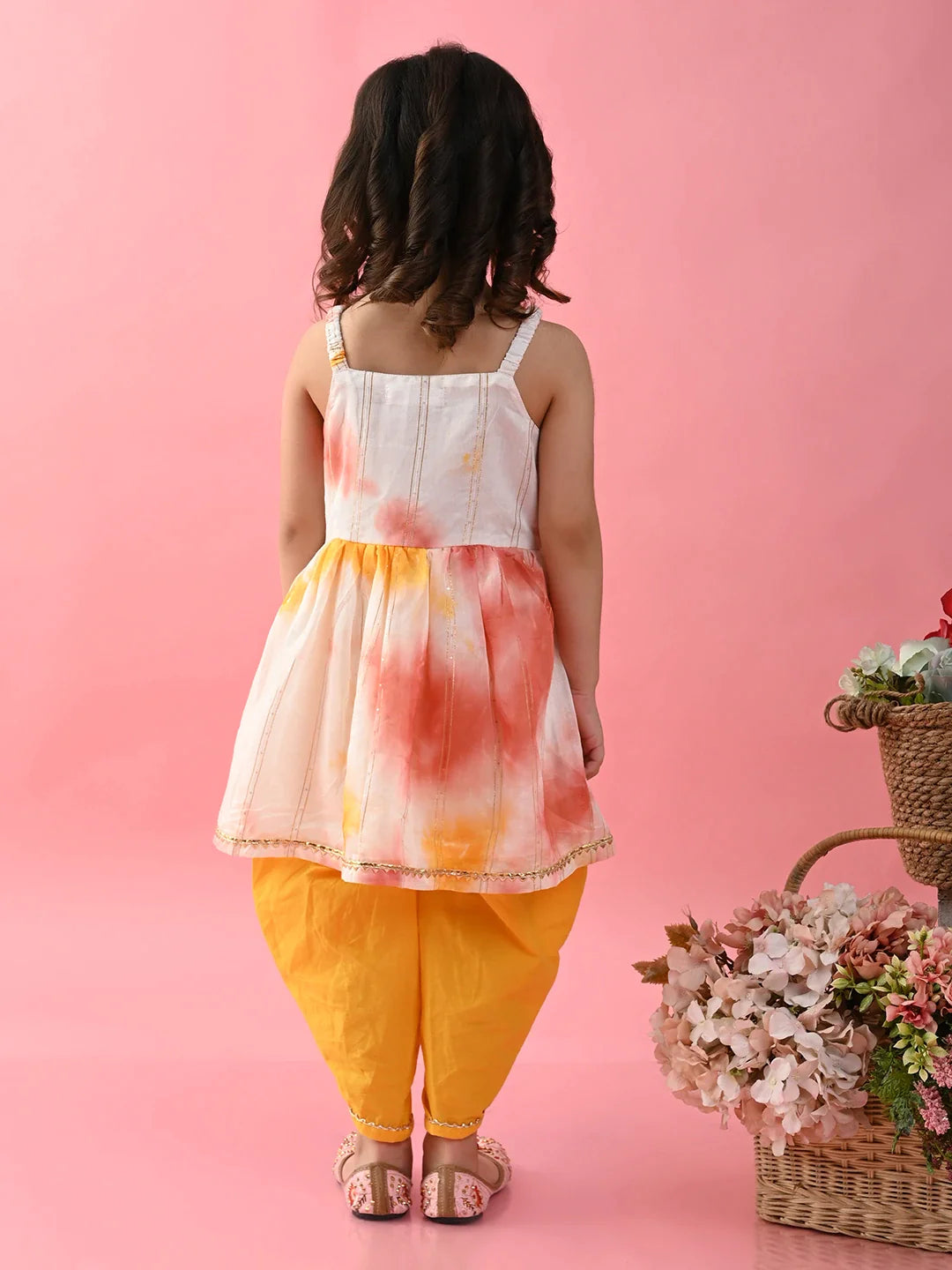 saka-designs-girls-tie-dye-mustard-white-jhabla-and-dhoti