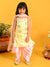 Saka Designs Girls Yellow & Pink Printed Kurta Dhoti With Dupatta