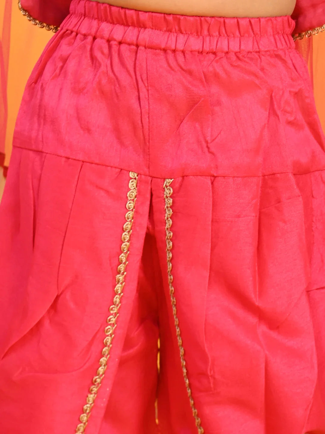 saka-designs-girls-pink-kurta-with-emberoidery-on-yoke-with-dhoti-dupatta