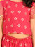 Saka Designs Girls Maroon Printed Top with Sharara