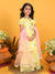 Saka Designs Girls Yellow Printed Kurta & Sharara With Dupatta