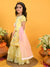 Saka Designs Girls Yellow Printed Kurta & Sharara With Dupatta