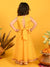 Saka Designs Girls Printed With Lace Work Lehenga Choli - Yellow