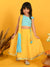Saka Designs Girls Embroidered Lehenga Choli With Dupatta - Blue & Yellow