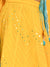 Saka Designs Girls Embroidered Lehenga Choli With Dupatta - Blue & Yellow