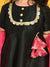 Saka Designs Girls Embroidered Lehenga And Peplum Choli With Dupatta - Black & Magenta