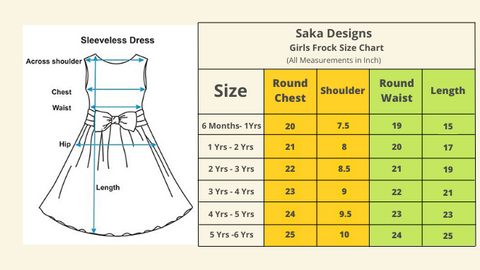 Saka Designs Blue & White Girls Above Knee Dress