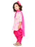 Saka Designs Tie And  Dye Pink Georgette Kurta With Dhoti Set