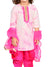 Saka Designs Tie And  Dye Pink Georgette Kurta With Dhoti Set