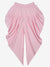 Saka Designs Pastel Flowery Print Blue Jhabla With Baby Pink Dhoti Set