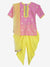 Saka Designs Mouve & Yellow Poly Ch&eri Kurta Dhoti Set