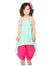 Saka Designs Sea Green & Magenta Indo Western Kurta Top & Dhoti For Girls