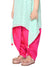 Saka Designs Sea Green & Magenta Indo Western Kurta Top & Dhoti For Girls