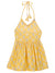 Saka Designs Yellow & Gold Halter Nect B&hni Print Salwar Suit