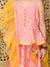 Saka Designs Peach & Yellow All Over Print Lehenga Choli With Dupatta