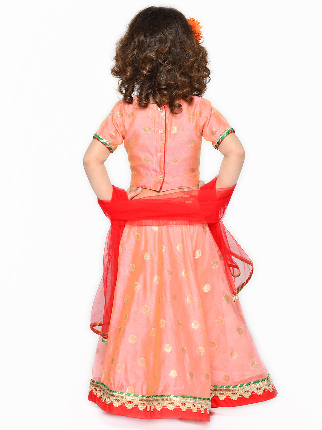 Lehenga Choli with Dupatta - Peach