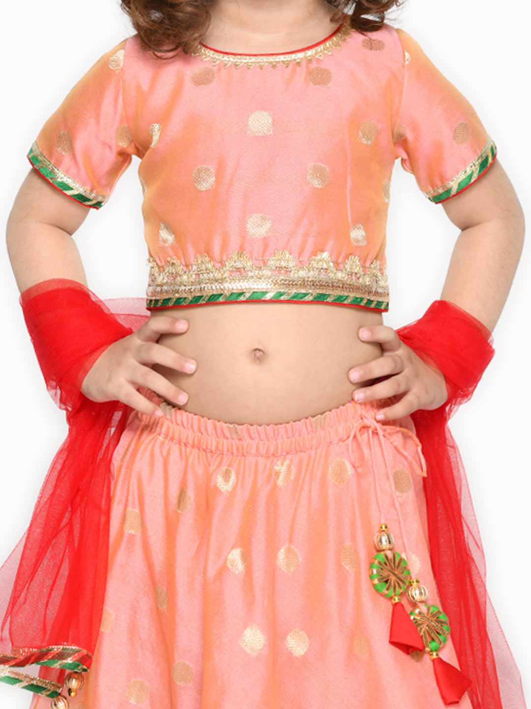 Lehenga Choli with Dupatta - Peach