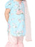 Saka Designs Pastel Flowery Print Blue Kurta With Baby Pink Sharara Set