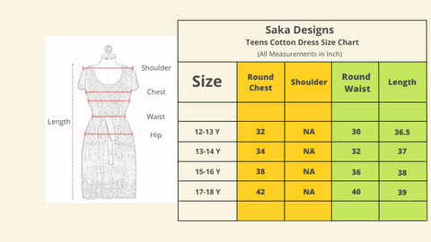 Saka Designs Blue Girl's Knee Length Dress